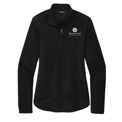 Eddie Bauer Ladies Half-Zip Microfleece Jacket -- Black