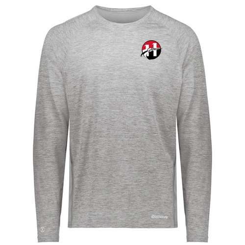 Holloway Electrify Coolcore Long Sleeve T-Shirt -- Athletic Grey Heather