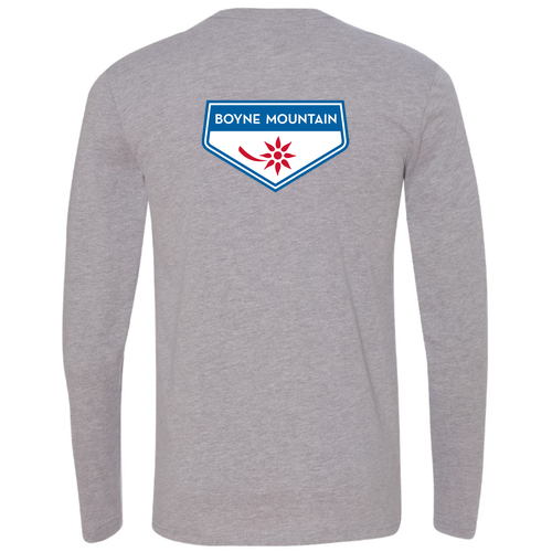 Boyne Mountain Logo 2 Full Color -- Long Sleeve Heather Grey