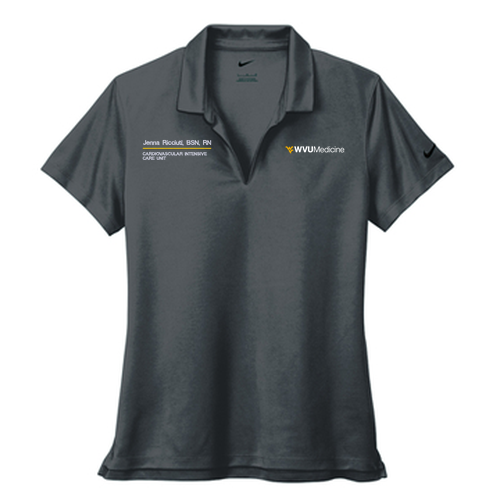 Nike Ladies Dri-Fit Micro Pique 2.0 Polo -- Anthracite
