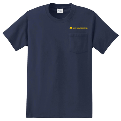 Port and Company Pocket T-Shirt -- Navy, $29