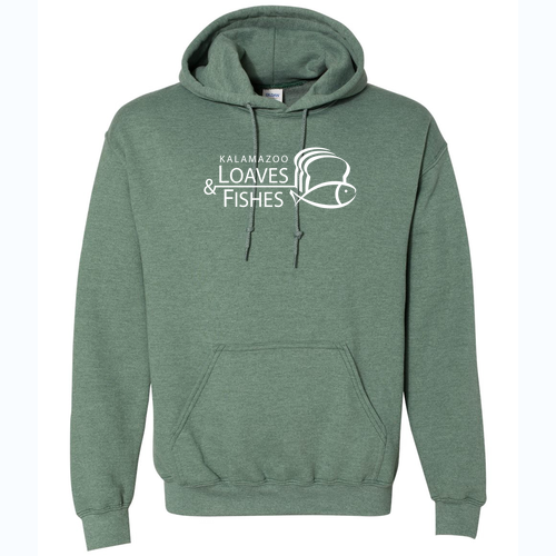 Gildan Heavy Blend Hooded Sweatshirt -- Heather Sport Dark Green