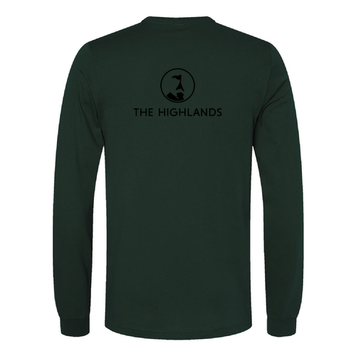 The Highlands Logo 2 Black Ink -- Jersey Long Sleeve Forest