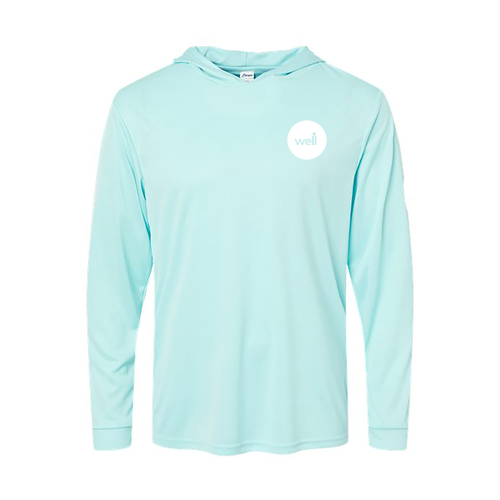 Paragon Bahama UV Protective Hooded Long Sleeve T-Shirt -- Aqua Blue