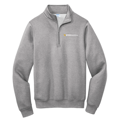 WVU Medicine Quarter-Zip Pullover Sweatshirt -- Athletic Heather