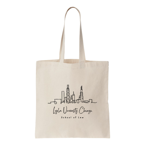 Chicago Skyline Tote -- Natural
