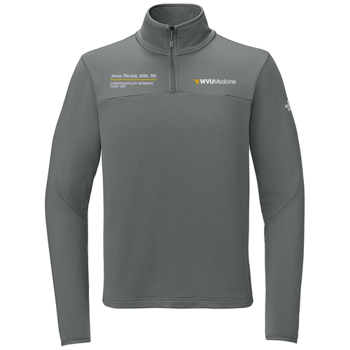 Embroidered The North Face® Aim 1/4-Zip Fleece -- Smoked Pearl Grey