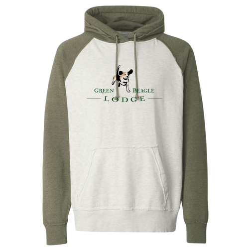 Vintage Heather Hooded Sweatshirt -- Oatmeal / Army Heather