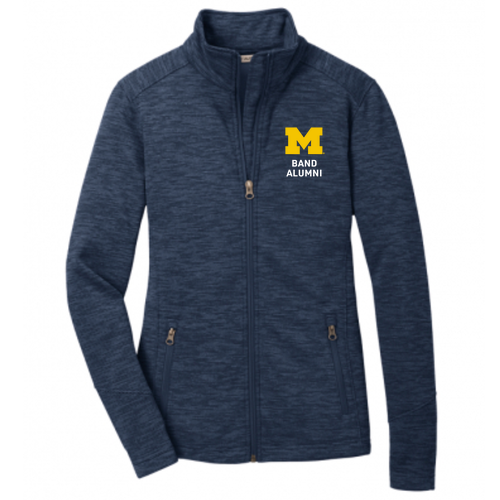 Ladies Port Authority Digi Stripe Fleece Jacket -- Navy
