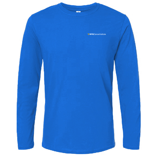 Screen Printed Gildan SoftStyle Long Sleeve T Shirt -- Royal
