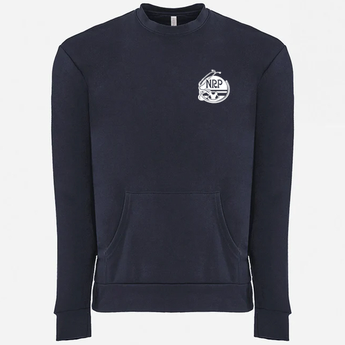 Next Level Soft Santa Barbara Pocket Crewneck Sweatshirt -- Midnight Navy