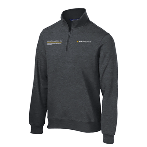 Sport Tek Quarter Zip Sweatshirt -- Graphite Heather