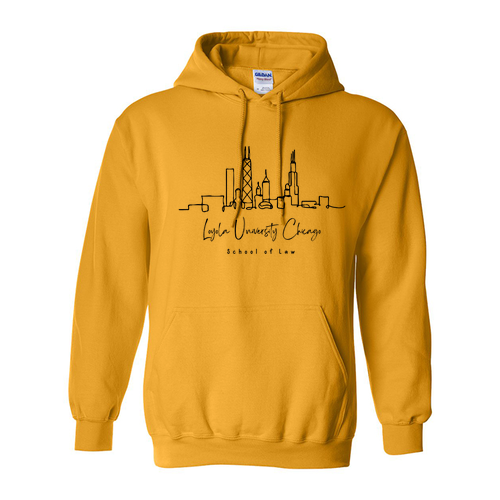Chicago Skyline Hoodie -- Gold