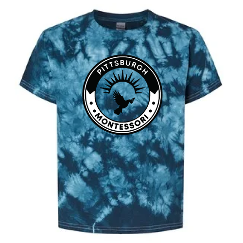 Dyenomite Youth Crystal Tie-Dyed T-Shirt -- Royal