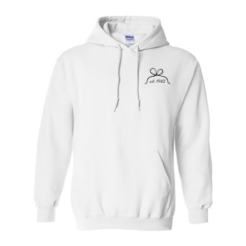White Locket & Bow Hoodie