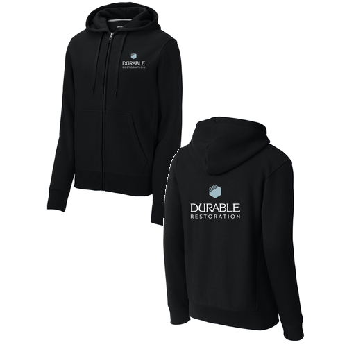 Sport-Tek Super Heavyweight Full-Zip Hooded Sweatshirt -- Black