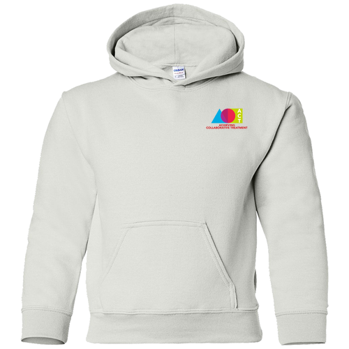 Gildan Heavy Blend Youth Hooded Sweatshirt -- White