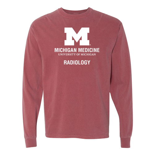 Mens/Unisex Comfort Colors Ring Spun Long Sleeve Tee -- Brick