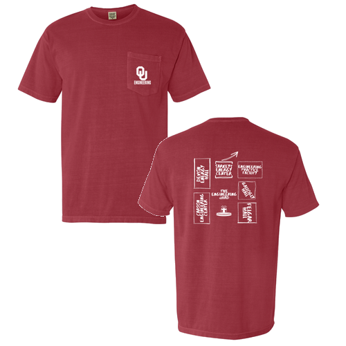 Comfort Colors Short Sleeve Pocket Tee -- Crimson