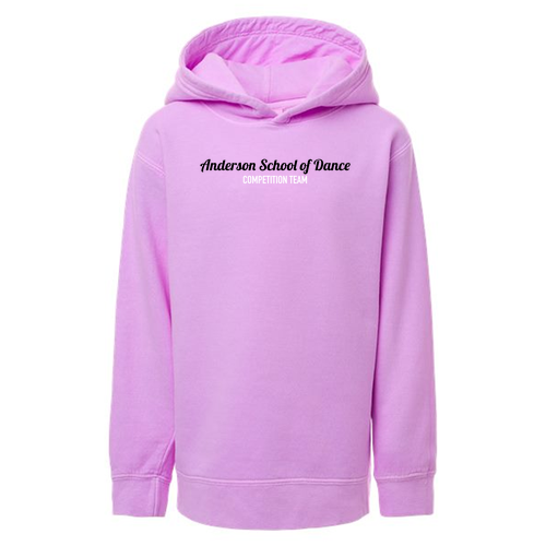 Comfort Colors Garment-Dyed Youth Lightweight Fleece Hooded Sweatshirt Competition Team -- Neon Violet