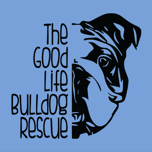 Good Life Bulldog Rescue Crewneck Sweater -- Carolina Blue