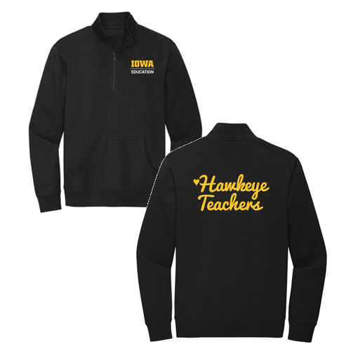 Hawkeye Teacher District V.I.T. Fleece 1 / 4-Zip -- Black