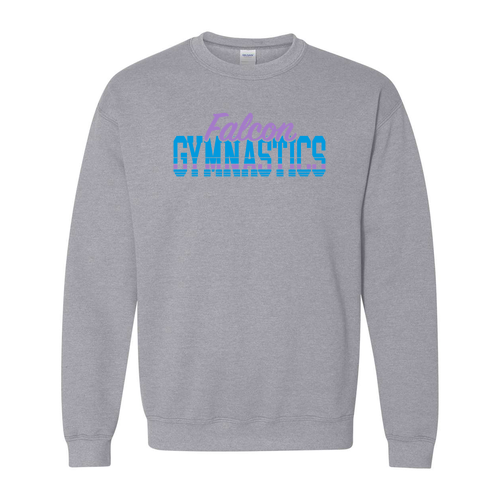 Falcon Gymnastics Crew Neck Sweatshirt -- Sport Grey
