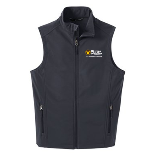 Embroidered WMU OT Port Authority Core Soft Shell Vest -- Battleship Grey