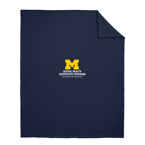 Port and Company Core Fleece Sweatshirt Blanket -- Navy