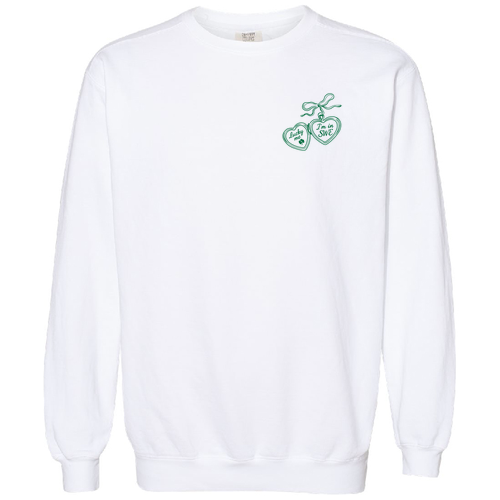 Comfort Colors Unisex Garment-Dyed Crewneck Sweatshirt -- White