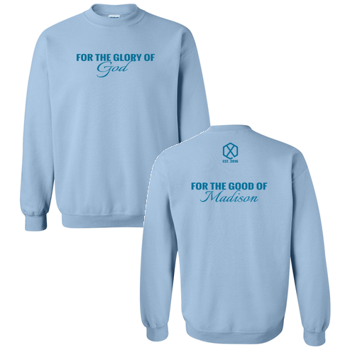Gildan Heavy Blend Crew Neck Sweatshirt -- Light Blue