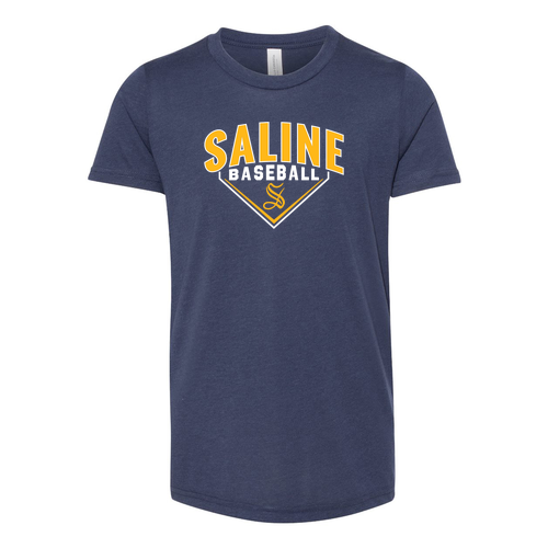 Bella Canvas Youth Triblend Jersey Short Sleeve Tee -- Solid Navy Triblend