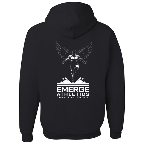 Jerzees 8 oz 50/50 Nublend Adult Hooded Sweatshirt -- Black