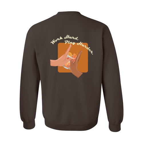 Gildan Heavy Blend Crew Neck Sweatshirt -- Dark Chocolate