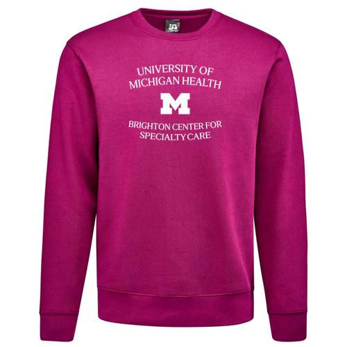 J. America Soft BTB Fleece Crewneck Sweatshirt -- Boysenberry