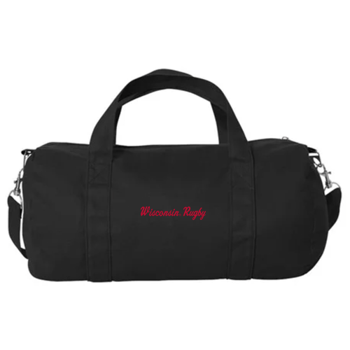 Liberty Canvas Duffel Bag -- Black (Embroidery)