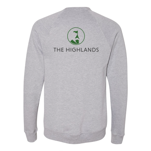 The Highlands Logo 2 Green Ink -- Raglan Sweatshirt Athletic Heather