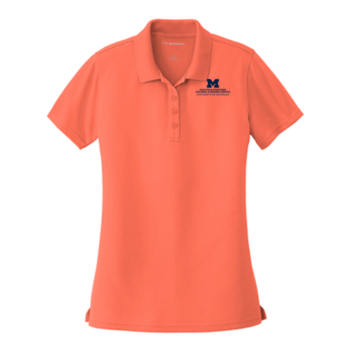 Ladies Port Authority Dry Zone UV Micro Mesh Polo -- Coral Splash, $25