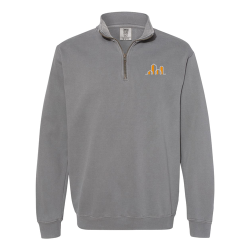 Comfort Colors Adult Quarter Zip Sweatshirt -- Grey