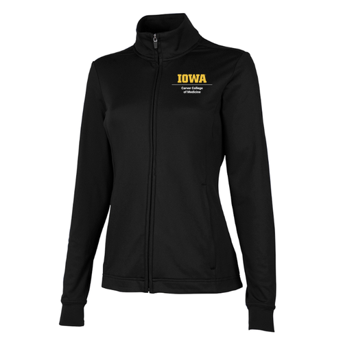 Embroidered Charles River Apparel Women's Nu Fitness Jacket -- Black