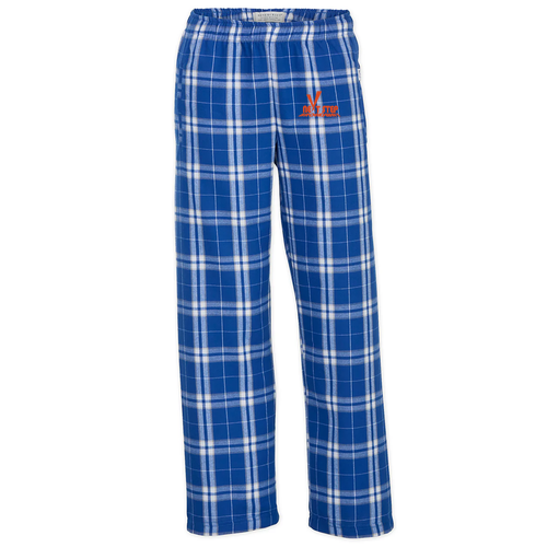 Boxercraft Youth Flannel Pants -- Royal / Silver