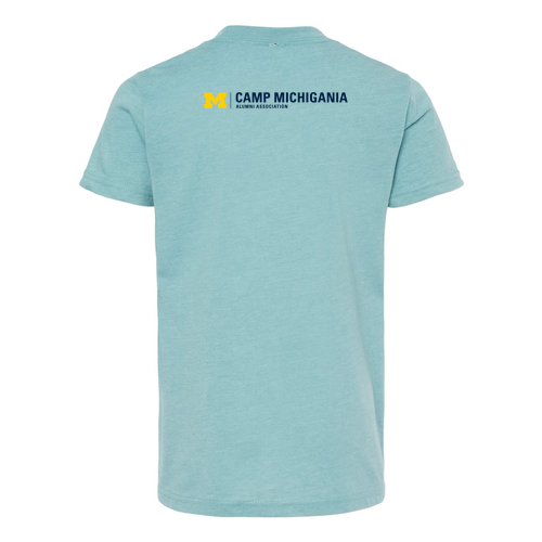 Youth Bella Canvas Soft Fitted Heather CVC Short Sleeve Tee -- Heather Blue Lagoon