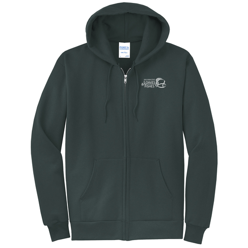 Port & Company Classic Full Zip Hooded Sweatshirt -- Dark Green