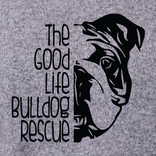 Good Life Bulldog Rescue Tee -- Smokey Violet