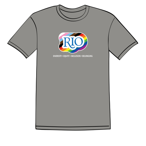 Rio Grande Rainbow Logo T-Shirt-  Grey