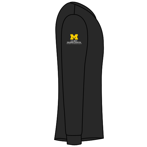 Mens/Unisex District Made Soft Perfect Tri Long Sleeve Tee -- Black