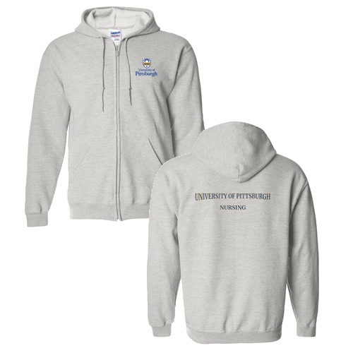 Gildan Full Zip Hooded Sweatshirt -- Ash