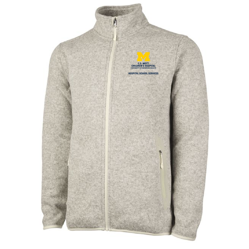 Charles River Heathered Fleece Jacket -- Oatmeal Heather
