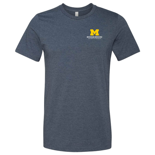 Mens/Unisex Bella Canvas Soft Fitted Heather CVC T-Shirt -- Heather Navy