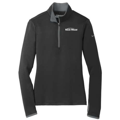 Nike Golf Ladies Dri FIT Stretch Half Zip Cover Up -- Black / Dark Grey